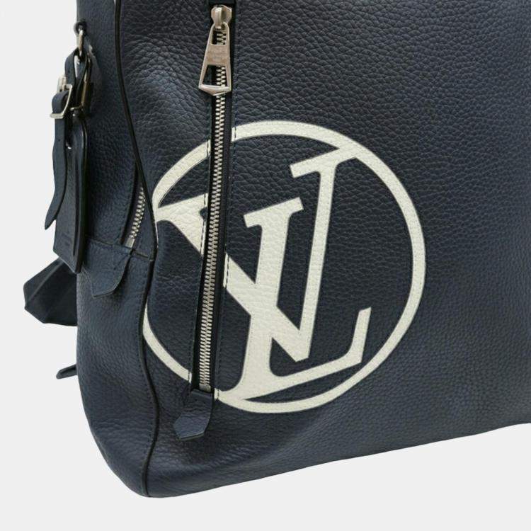 Pre Owned Louis Vuitton Dark Navy Blue Leather Armand Backpack