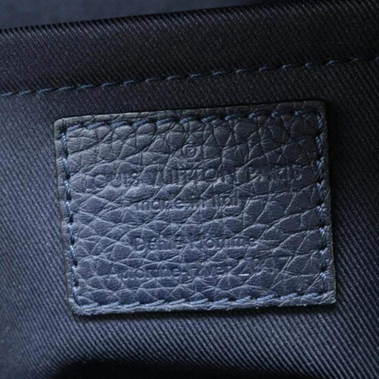 Pre Owned Louis Vuitton Dark Navy Blue Leather Armand Backpack