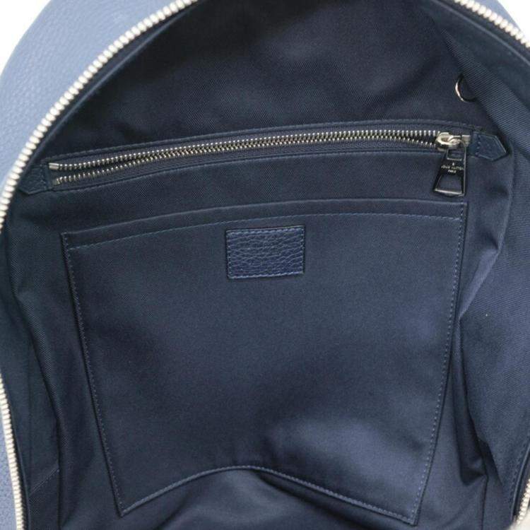 Pre Owned Louis Vuitton Dark Navy Blue Leather Armand Backpack