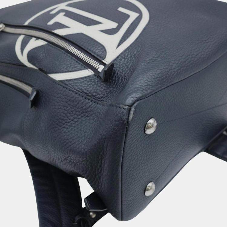 Pre Owned Louis Vuitton Dark Navy Blue Leather Armand Backpack