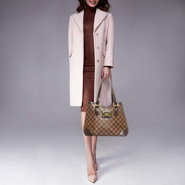 Pre Owned Louis Vuitton Damier Ebene Canvas Hampstead PM Bag