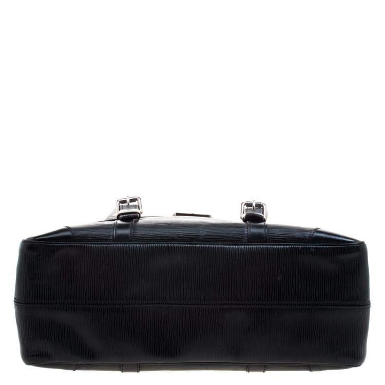 Pre Owned Louis Vuitton Black Epi Leather Segur MM Bag