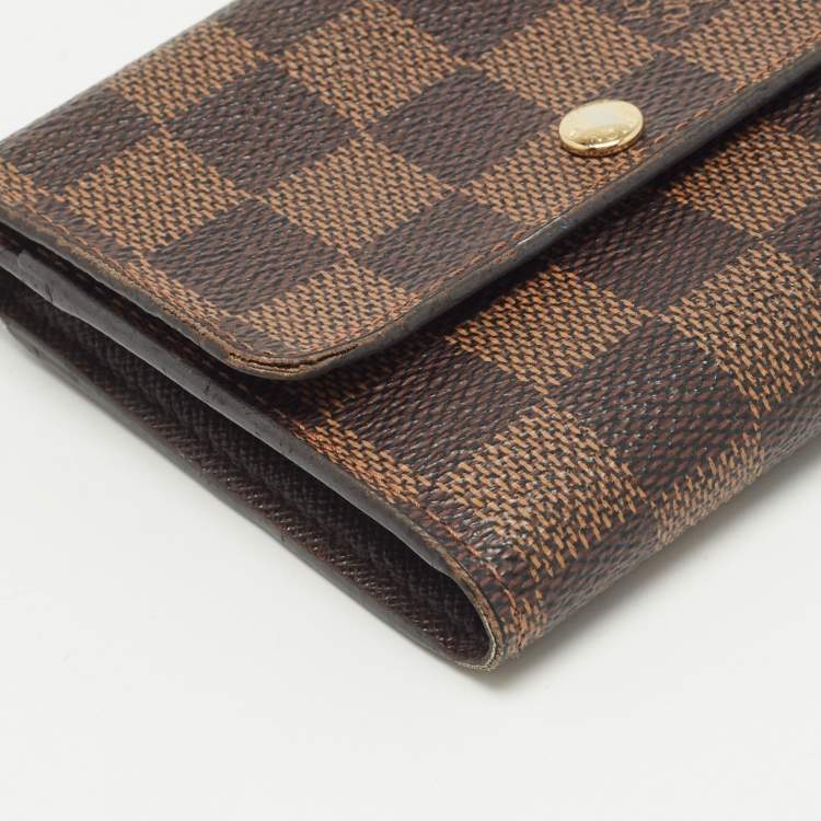 Pre Owned Louis Vuitton Damier Ebene Canvas Anais Wallet