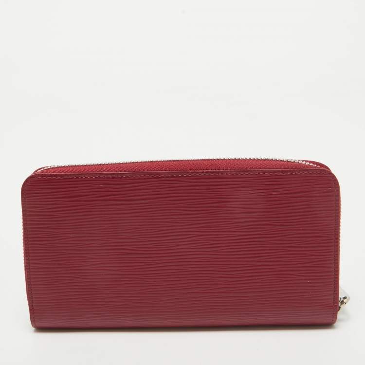 Pre Owned Louis Vuitton Fuchsia Epi Leather Zippy Wallet