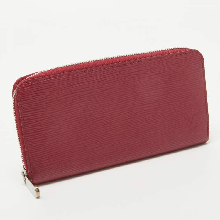 Pre Owned Louis Vuitton Fuchsia Epi Leather Zippy Wallet