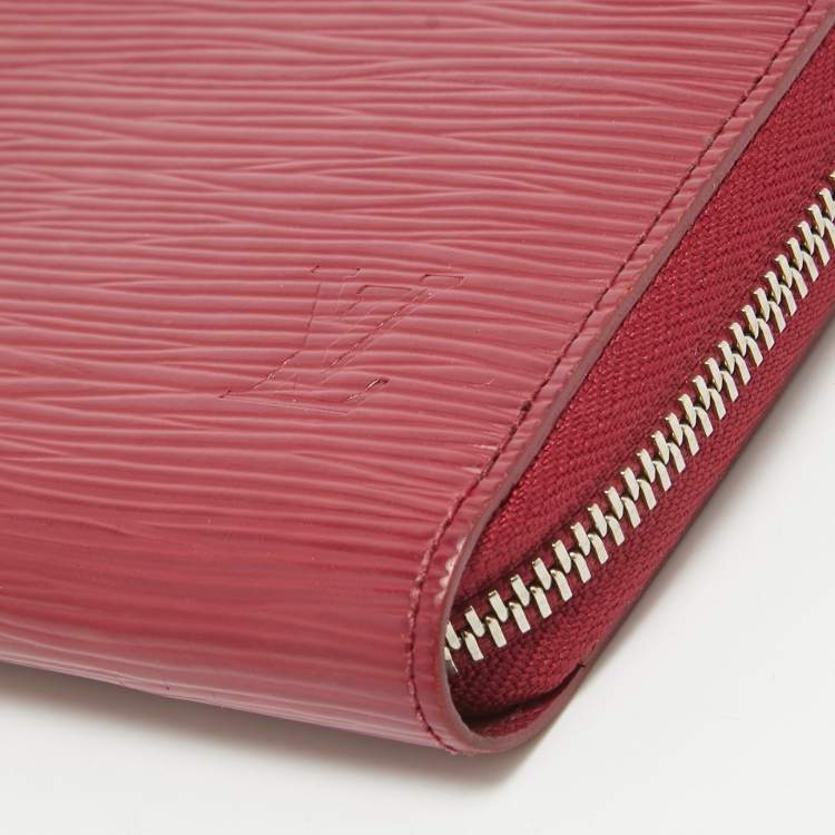 Pre Owned Louis Vuitton Fuchsia Epi Leather Zippy Wallet