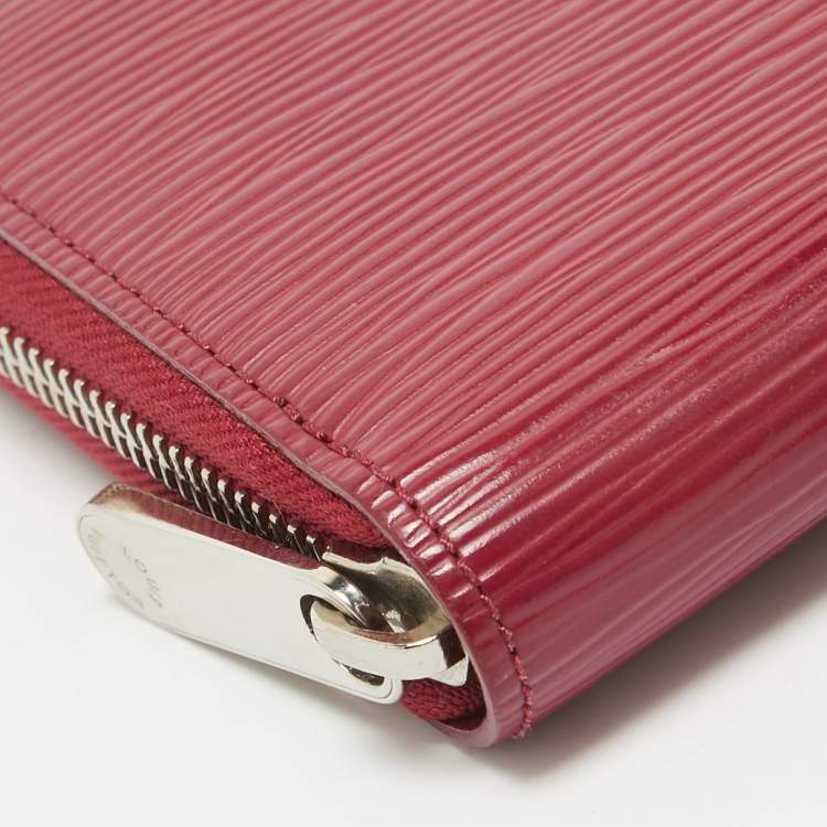Pre Owned Louis Vuitton Fuchsia Epi Leather Zippy Wallet