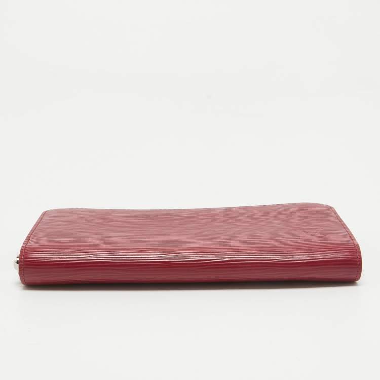 Pre Owned Louis Vuitton Fuchsia Epi Leather Zippy Wallet