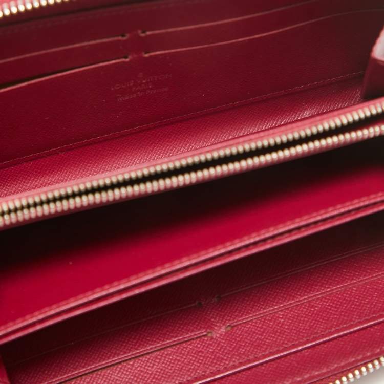 Pre Owned Louis Vuitton Fuchsia Epi Leather Zippy Wallet