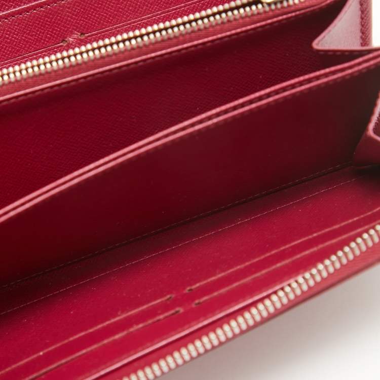 Pre Owned Louis Vuitton Fuchsia Epi Leather Zippy Wallet