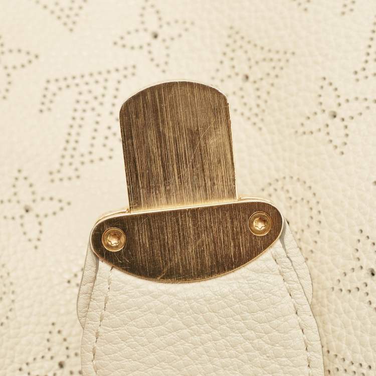 Pre Owned Louis Vuitton Lin Monogram Mahina Leather Cirrus MM Bag