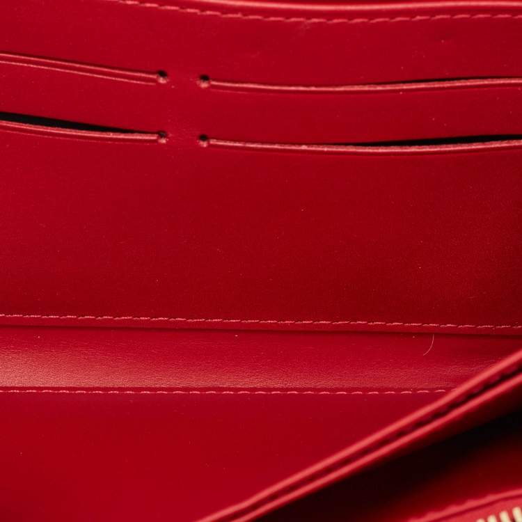 Pre Owned Louis Vuitton Pomme D’amour Monogram Vernis Zippy Wallet