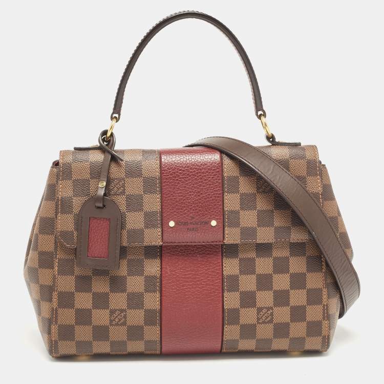 Pre Owned Louis Vuitton Bordeaux Damier Ebene Canvas Bond Street Bag