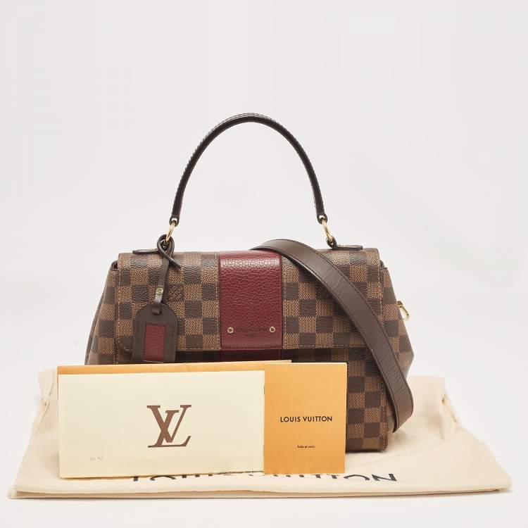 Pre Owned Louis Vuitton Bordeaux Damier Ebene Canvas Bond Street Bag