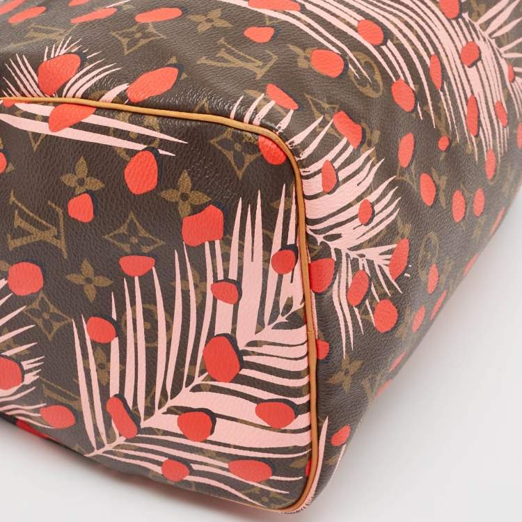 Pre Owned Louis Vuitton Monogram Canvas Limited Edition Jungle Dots Speedy 30