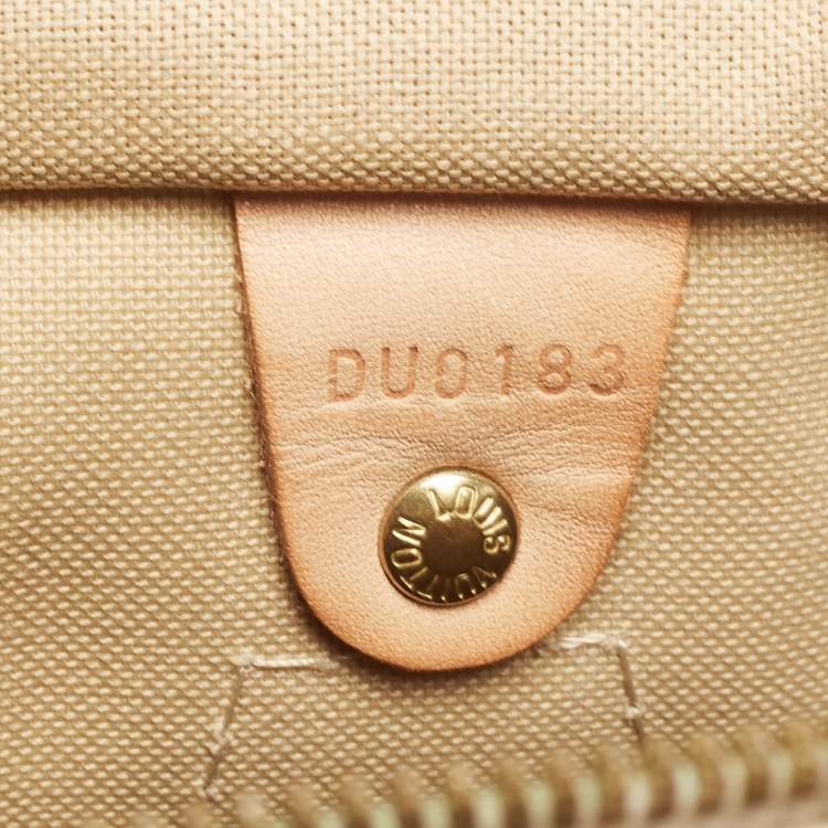 Pre Owned Louis Vuitton Damier Azure Canvas Speedy Bandouliere 30 Bag