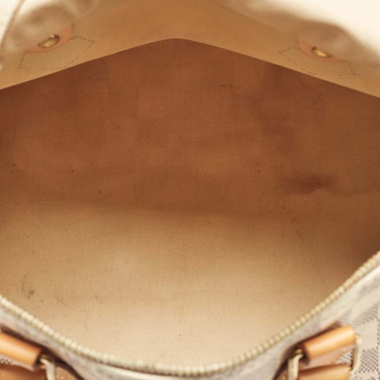 Pre Owned Louis Vuitton Damier Azure Canvas Speedy Bandouliere 30 Bag