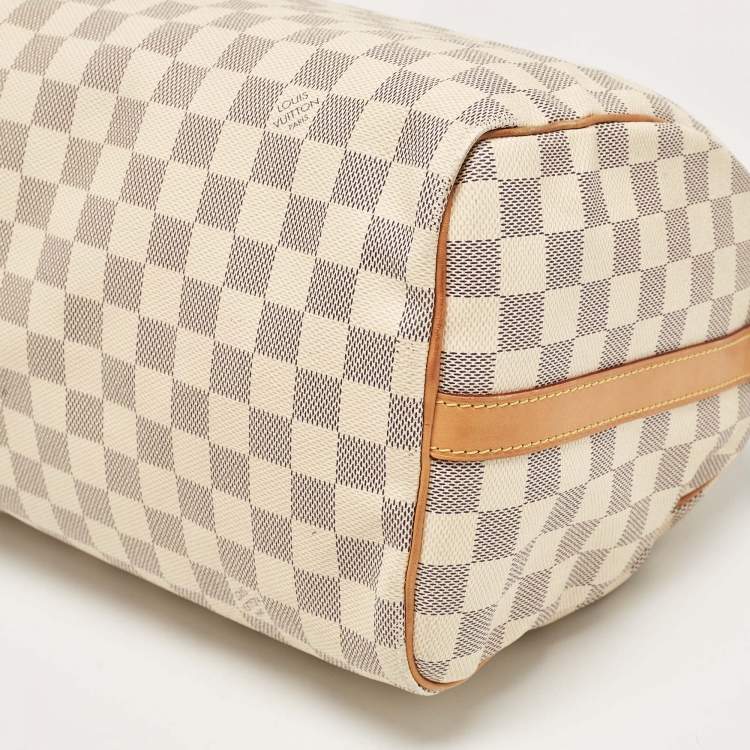 Pre Owned Louis Vuitton Damier Azure Canvas Speedy Bandouliere 30 Bag