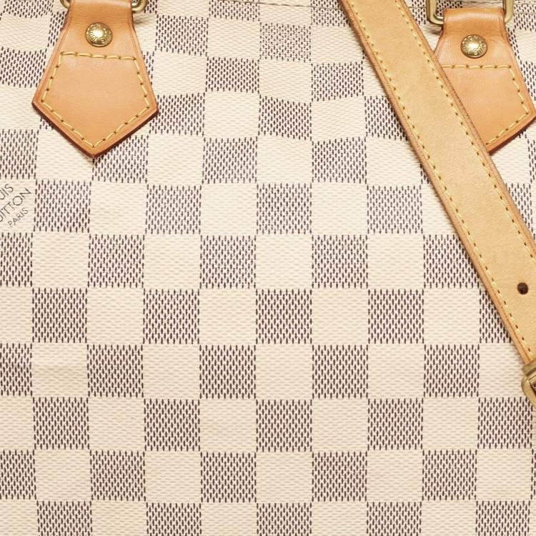 Pre Owned Louis Vuitton Damier Azure Canvas Speedy Bandouliere 30 Bag