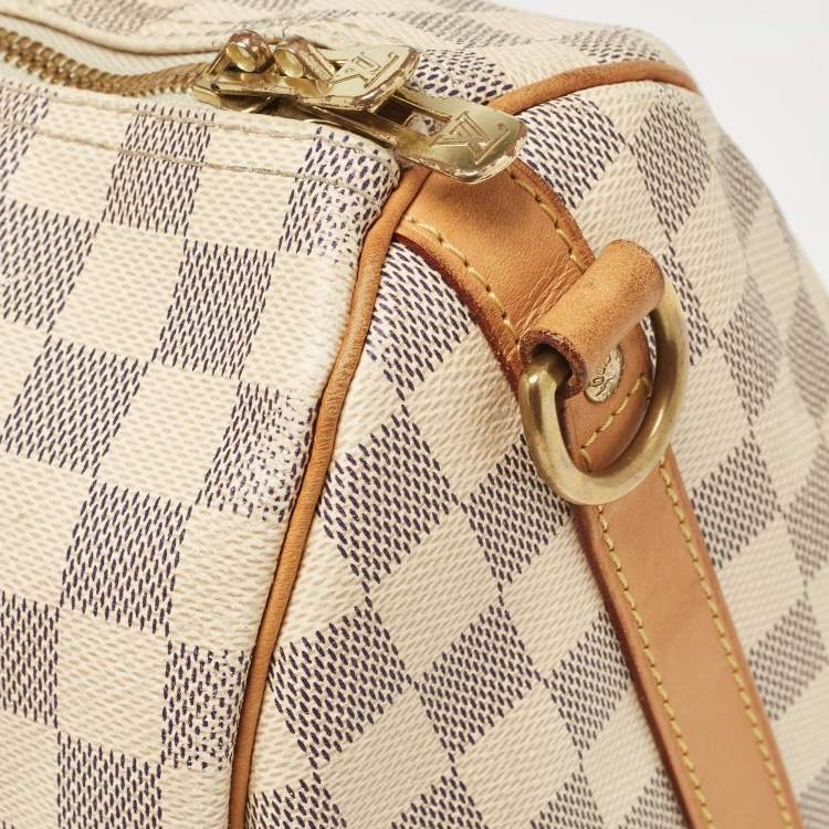 Pre Owned Louis Vuitton Damier Azure Canvas Speedy Bandouliere 30 Bag