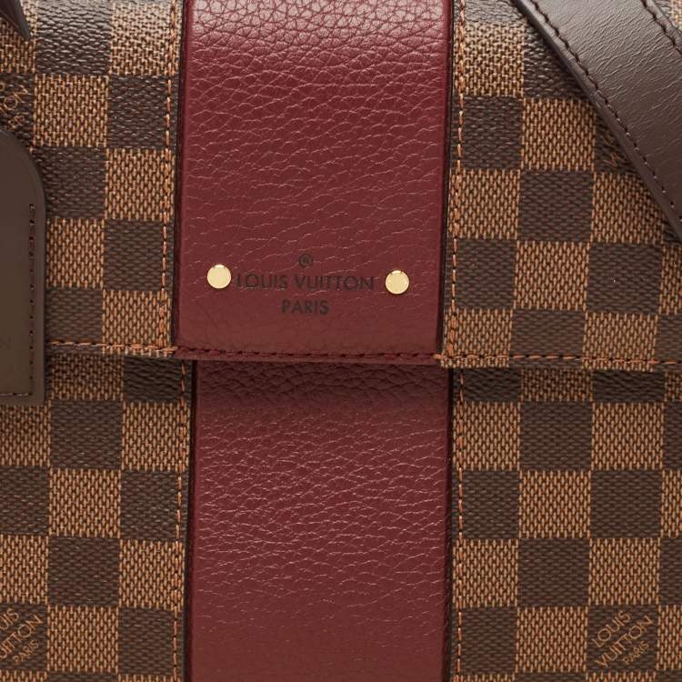 Pre Owned Louis Vuitton Bordeaux Damier Ebene Canvas Bond Street Bag