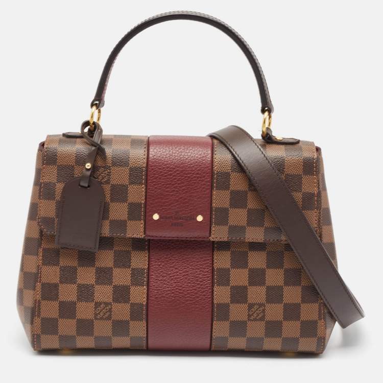 Pre Owned Louis Vuitton Bordeaux Damier Ebene Canvas Bond Street Bag