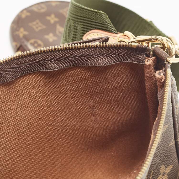 Pre Owned Louis Vuitton Khaki Monogram Canvas My LV World Tour Multi Pochette Accessoires