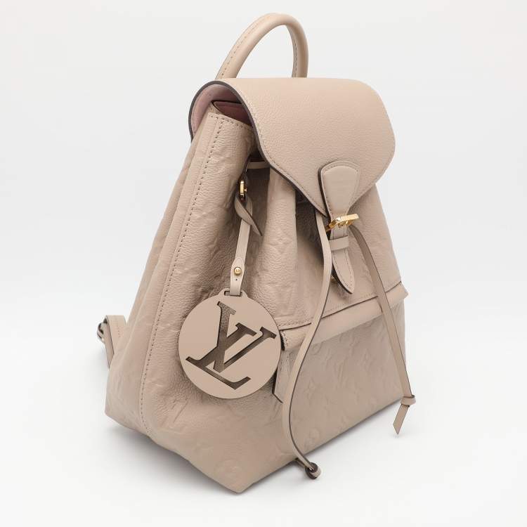 Pre Owned Louis Vuitton Beige Monogram Empriente Leather Montsouris PM Backpack