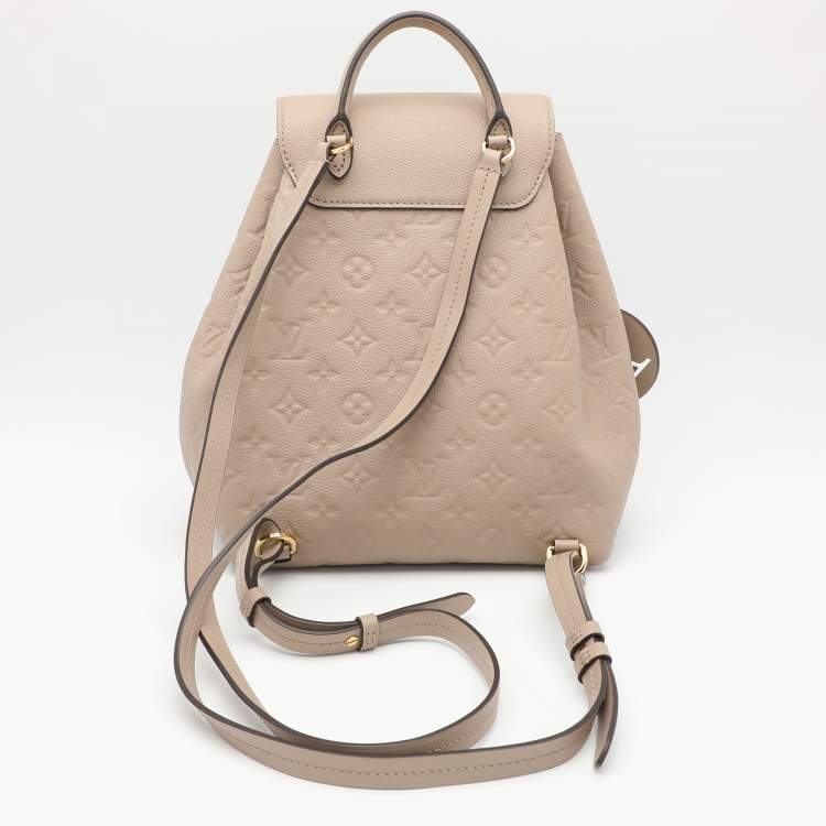 Pre Owned Louis Vuitton Beige Monogram Empriente Leather Montsouris PM Backpack