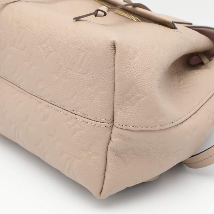 Pre Owned Louis Vuitton Beige Monogram Empriente Leather Montsouris PM Backpack
