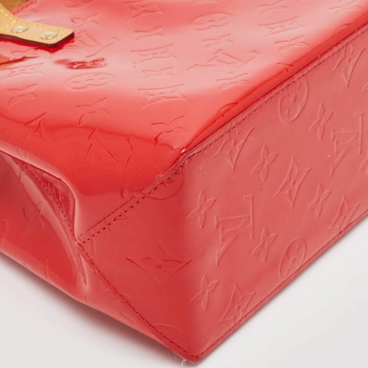 Pre Owned Louis Vuitton Red Monogram Vernis Reade PM Bag
