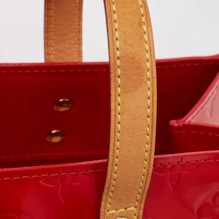 Pre Owned Louis Vuitton Red Monogram Vernis Reade PM Bag