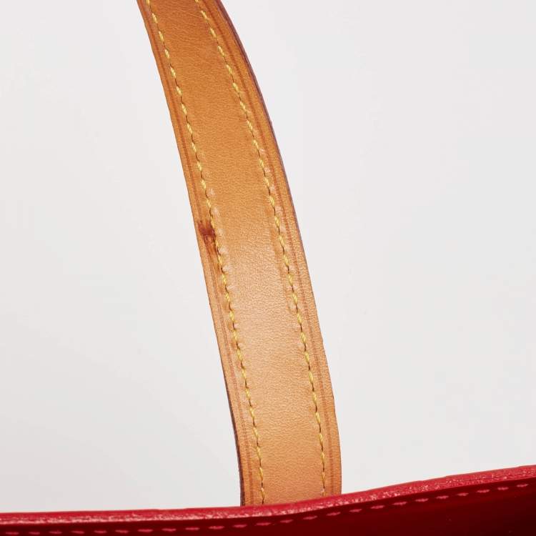 Pre Owned Louis Vuitton Red Monogram Vernis Reade PM Bag