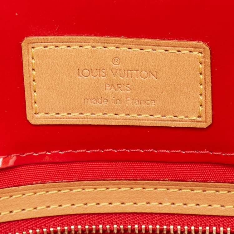 Pre Owned Louis Vuitton Red Monogram Vernis Reade PM Bag