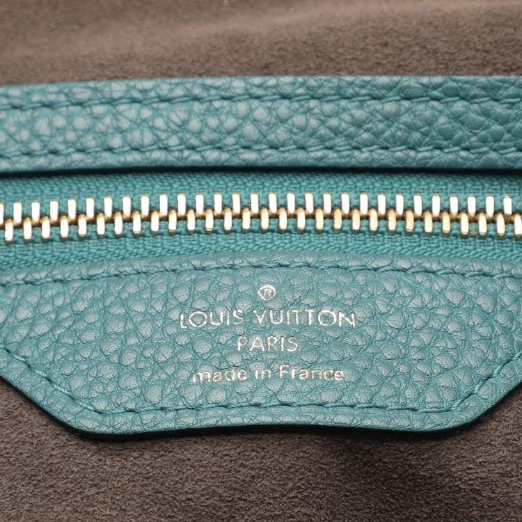 Pre Owned Louis Vuitton Turquoise Monogram Mahina Leather Selene GM Bag