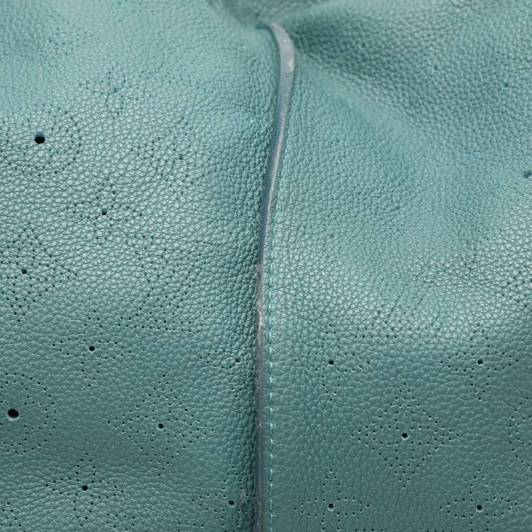 Pre Owned Louis Vuitton Turquoise Monogram Mahina Leather Selene GM Bag