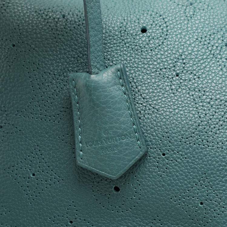 Pre Owned Louis Vuitton Turquoise Monogram Mahina Leather Selene GM Bag