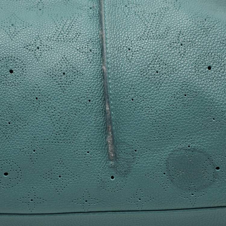 Pre Owned Louis Vuitton Turquoise Monogram Mahina Leather Selene GM Bag