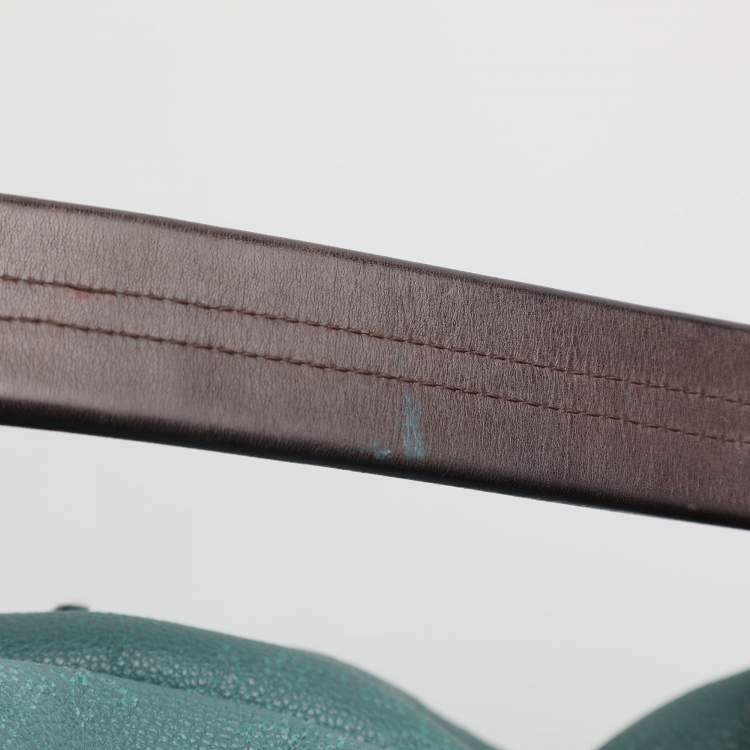 Pre Owned Louis Vuitton Turquoise Monogram Mahina Leather Selene GM Bag