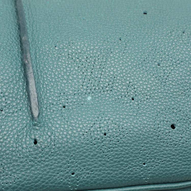 Pre Owned Louis Vuitton Turquoise Monogram Mahina Leather Selene GM Bag