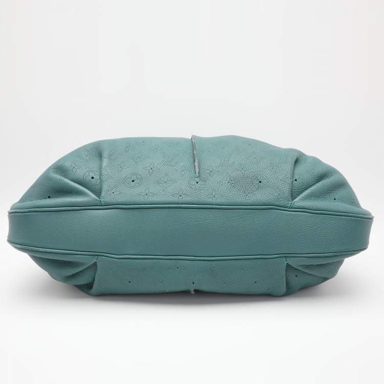 Pre Owned Louis Vuitton Turquoise Monogram Mahina Leather Selene GM Bag