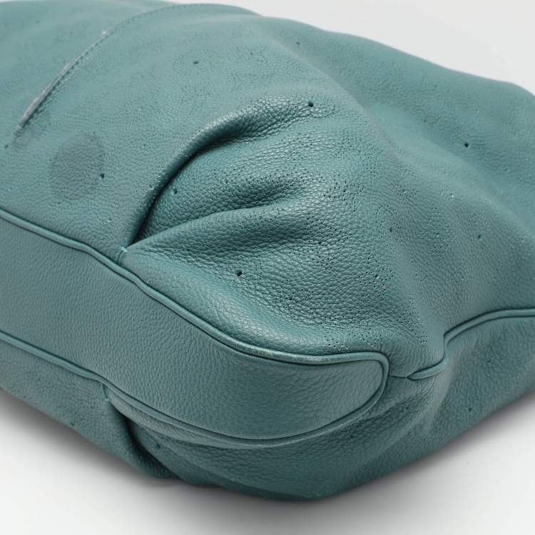 Pre Owned Louis Vuitton Turquoise Monogram Mahina Leather Selene GM Bag
