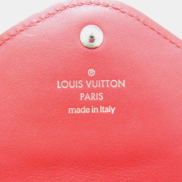 Pre Owned Louis Vuitton Red Leather New Wave Long Wallet 