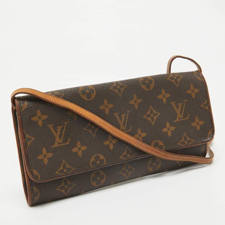 Pre Owned Louis Vuitton Monogram Canvas Twin Pochette GM Bag