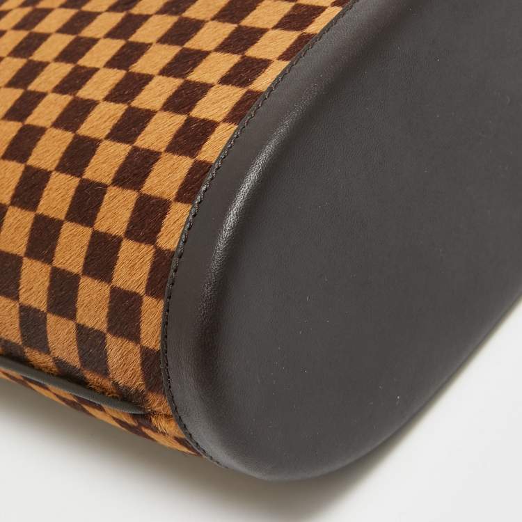 Pre Owned Louis Vuitton Damier Ebene Sauvage Calfhair Impala Bag
