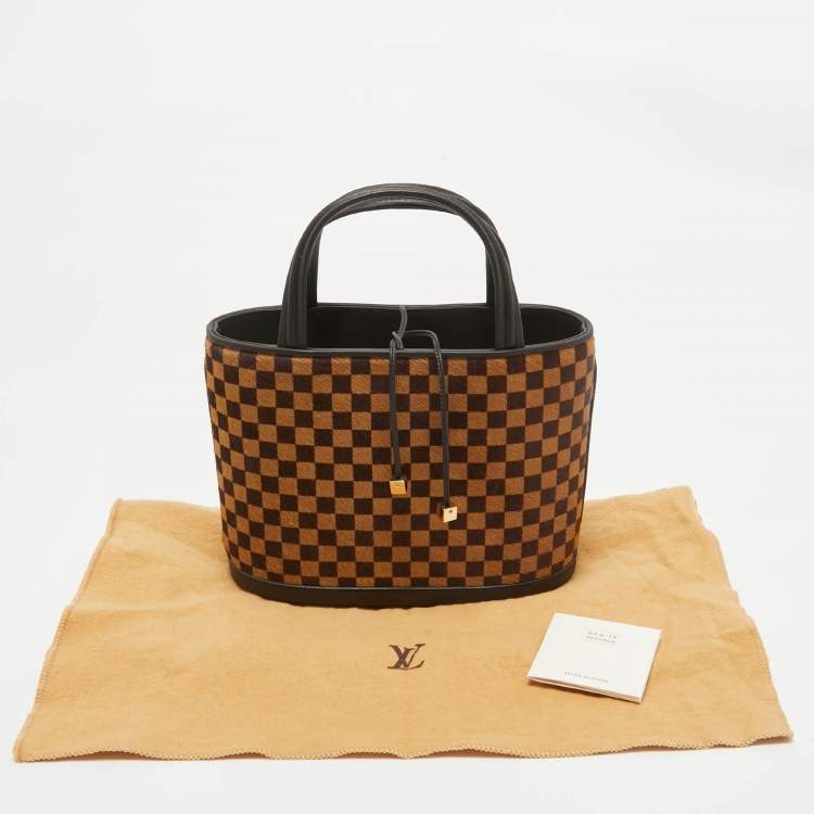 Pre Owned Louis Vuitton Damier Ebene Sauvage Calfhair Impala Bag
