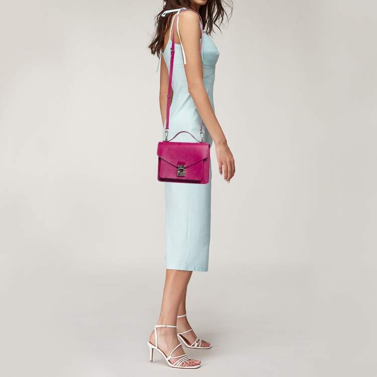 مملوكة مسبقًا Louis Vuitton Fuchsia Epi Leather Monceau BB Bag