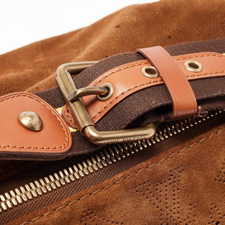 Pre Owned Louis Vuitton Brown Suede Onatah GM Hobo