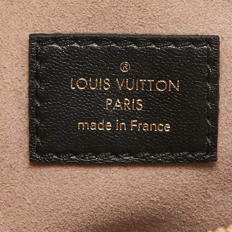 Pre Owned Louis Vuitton Black Monogram Embossed Leather Coussin PM Bag