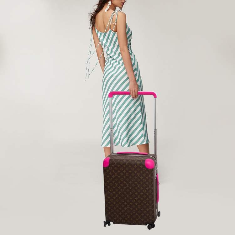Pre Owned Louis Vuitton Fuchsia Monogram Canvas Horizon 55 Suitcase